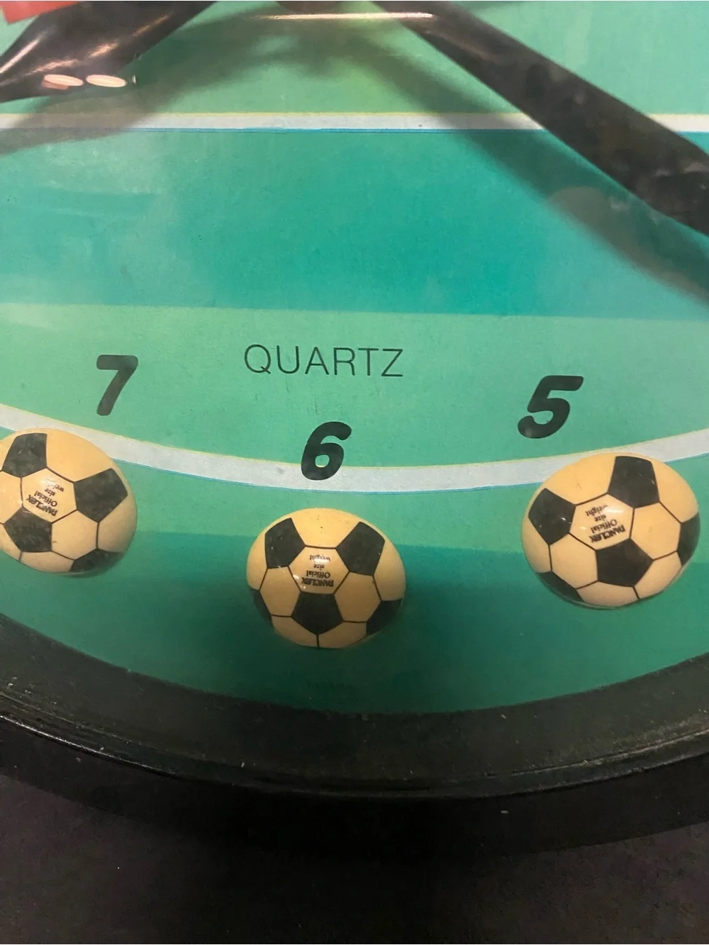 Black Soccer Field Wall Clock - Quartz